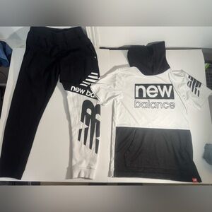 New Balance Black and White Activewear Set